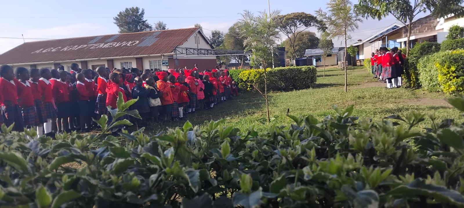 CBC learners and student leaders at AGC Academy